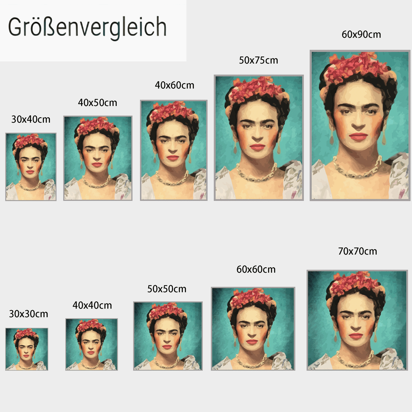 Frauenillustration   Malen nach Zahlen