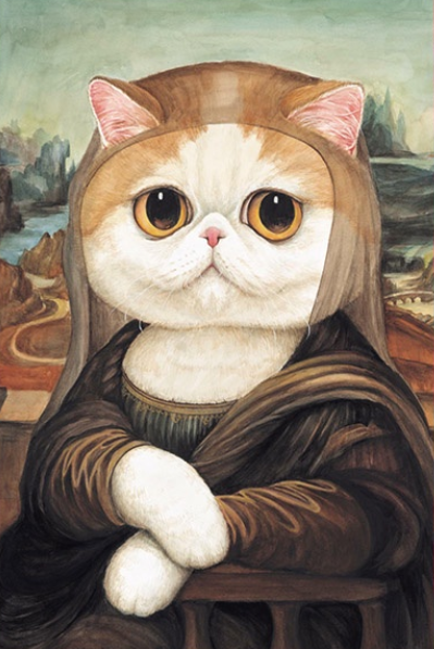 Mona Lisa Katze  Malen nach Zahlen